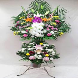 御供え 胡蝶蘭が入った豪華スタンド2段